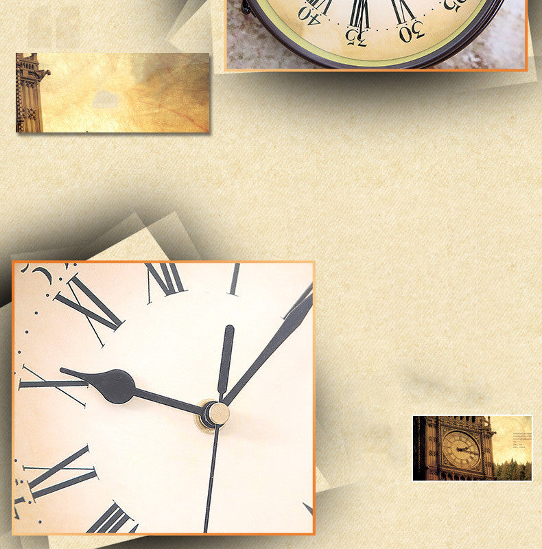 Tieyi Retro Creative Home Wall Clock