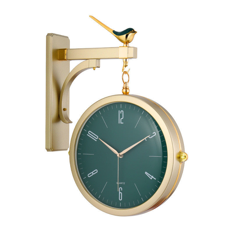 Nordic Creative Light Luxury Double-Sided Wall Clock