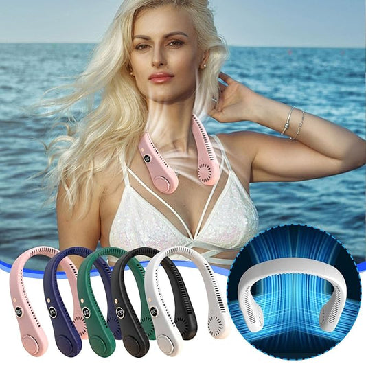 Turbo mini AC neck fan by smile store