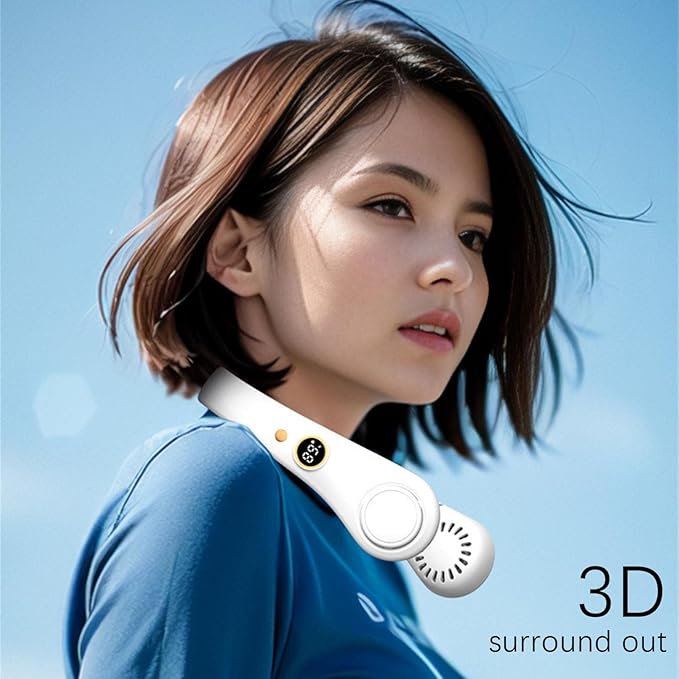 Turbo mini AC neck fan by smile store