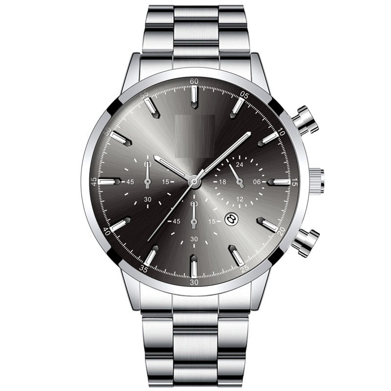 Men's Stainless Steel Fashion Calendar Quartz Watch