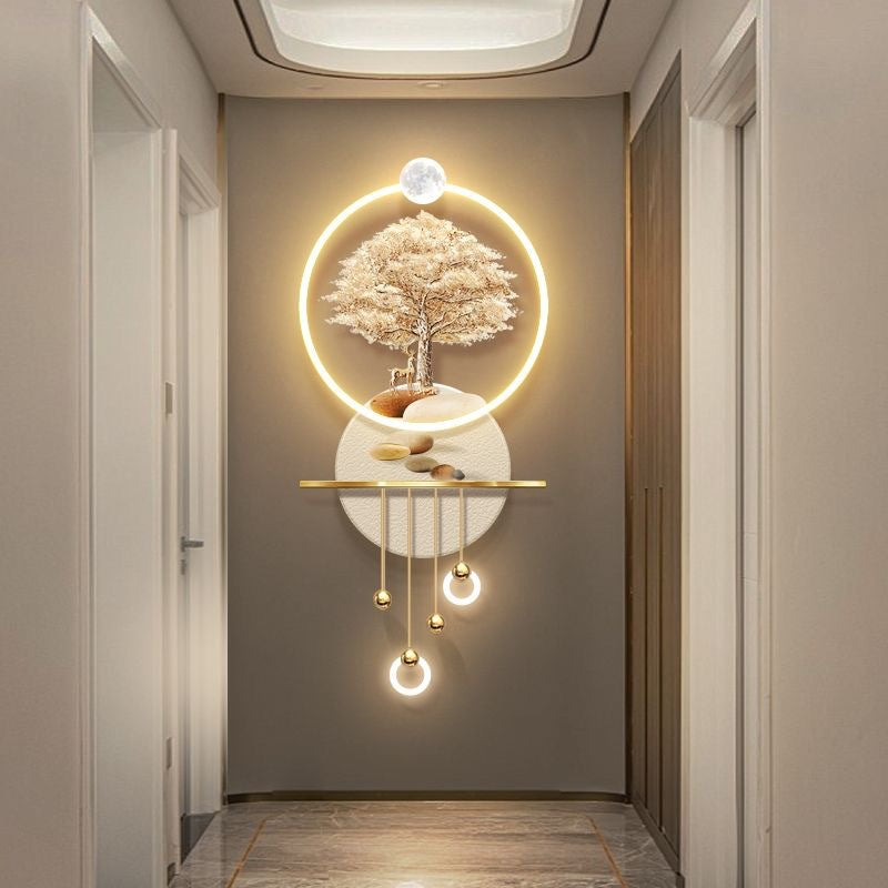 Pachira Macrocarpa Entrance Painting Aisle Corridor Cream Style