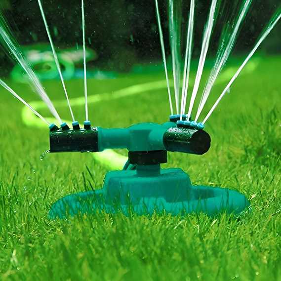 Automatic 360° Garden Water Sprinkler – Adjustable Lawn Irrigation Sprayer for Garden & Plants