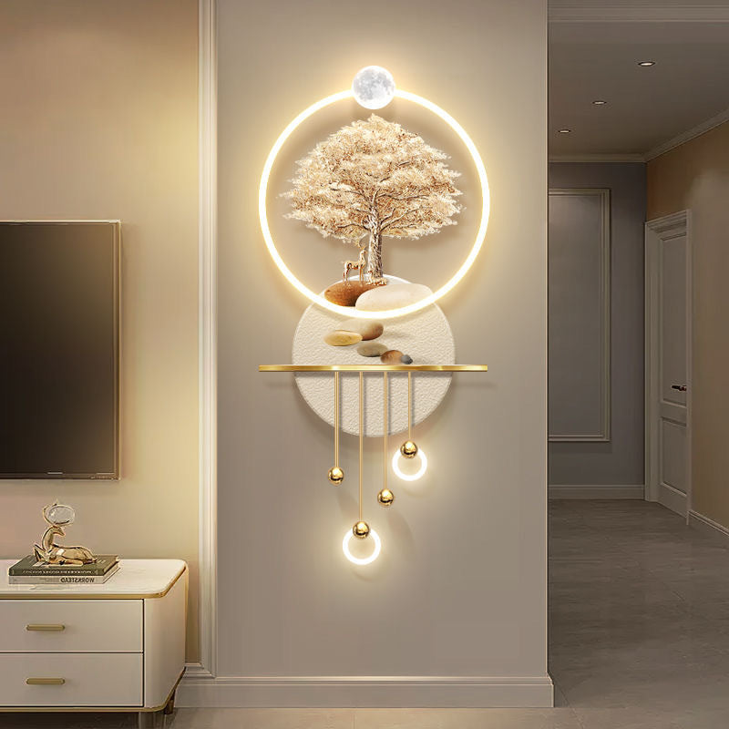 Pachira Macrocarpa Entrance Painting Aisle Corridor Cream Style