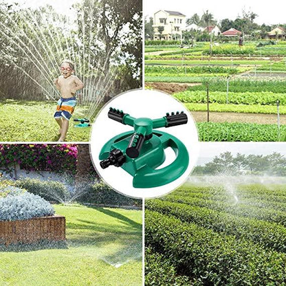 Automatic 360° Garden Water Sprinkler – Adjustable Lawn Irrigation Sprayer for Garden & Plants