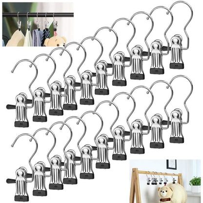 Laundry Hook Boot Hanging Hold Clips  Pack of 10