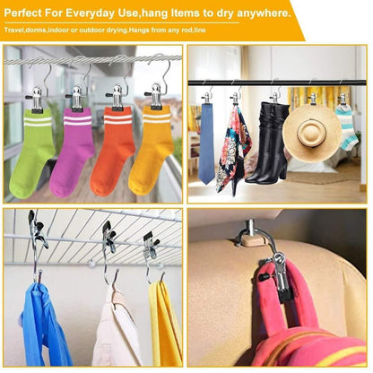 Laundry Hook Boot Hanging Hold Clips  Pack of 10