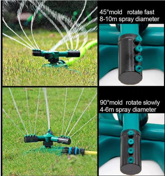 Automatic 360° Garden Water Sprinkler – Adjustable Lawn Irrigation Sprayer for Garden & Plants