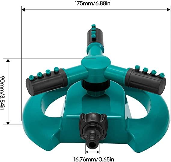 Automatic 360° Garden Water Sprinkler – Adjustable Lawn Irrigation Sprayer for Garden & Plants