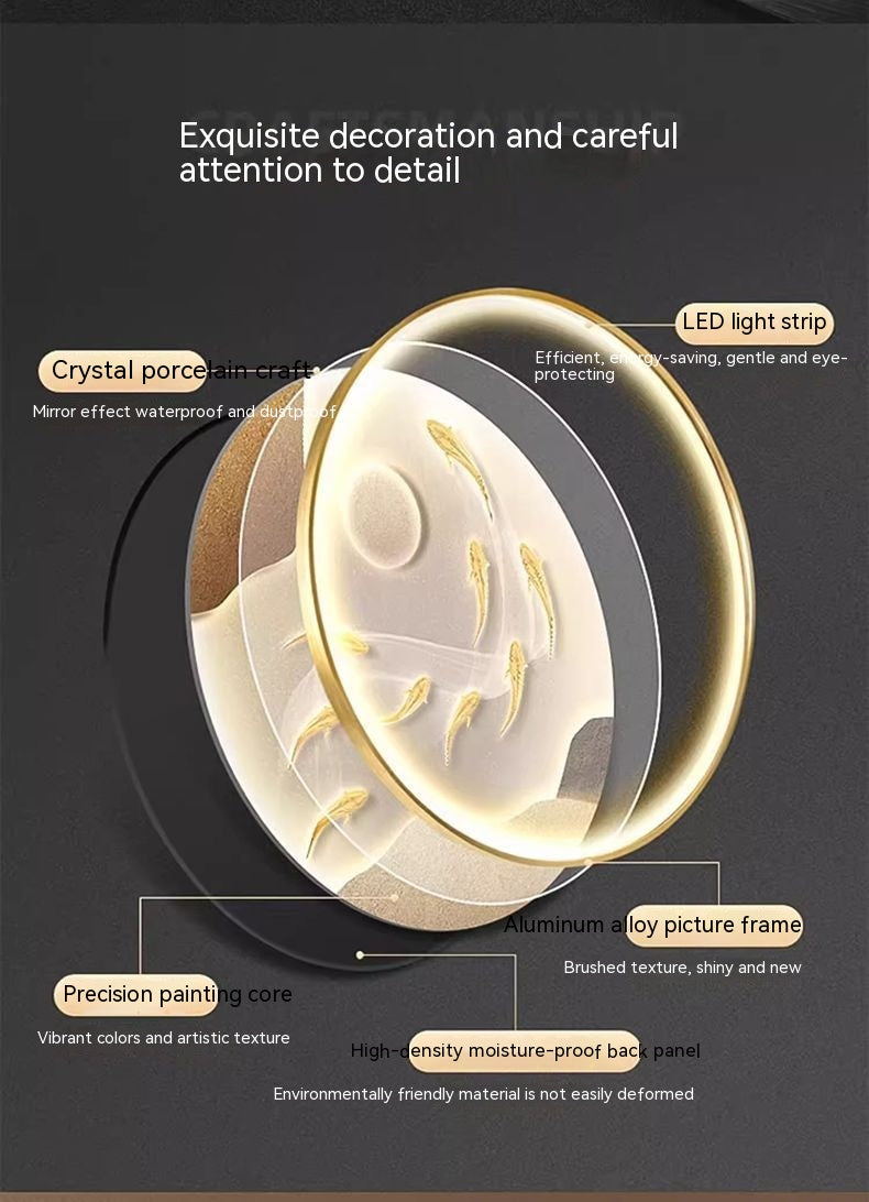 Nine Fish Pattern Entrance Decoration Aisle Wall Hanging Painting