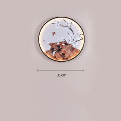 Fashionable New Chinese Mural Porch Corridor Lamp