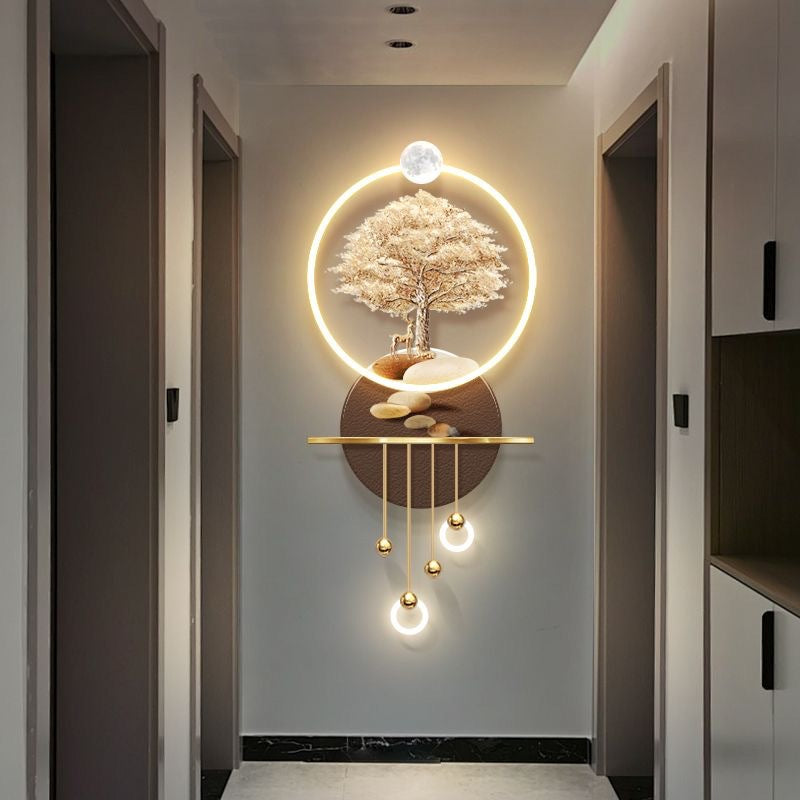 Pachira Macrocarpa Entrance Painting Aisle Corridor Cream Style