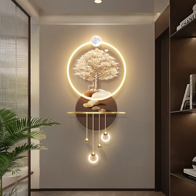 Pachira Macrocarpa Entrance Painting Aisle Corridor Cream Style